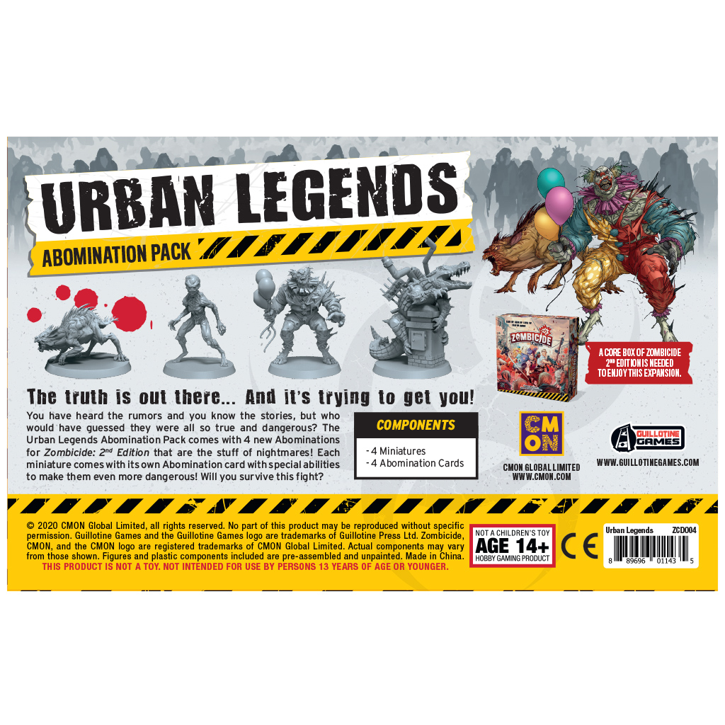 Asmodee Zombicide Seconda Edizione: Urban Legends Abomination Pack - Espansione Gioco Da Tavolo (Italiano)